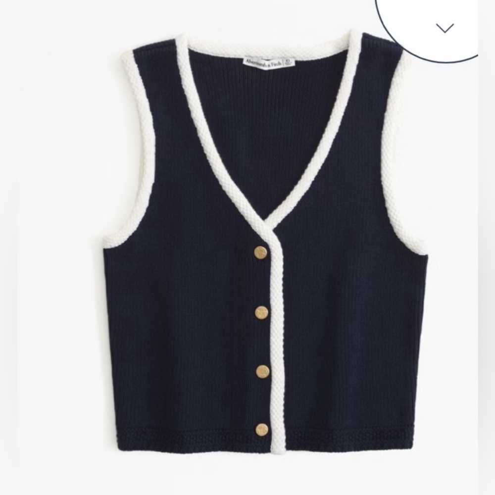 Knit Button Up Sweater Vest and knit crop pants  Inspired by Abercrombie Mara